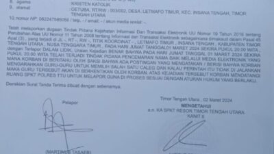 Tuduhan Pencemaran Nama Baik, Arky Banase Guru P3K Asal TTU Resmi Dipolisikan Kepsek SDN Nunbai