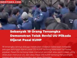 Sebanyak 19 Orang Demonstran Tolak Revisi UU Pilkada Ditetapkan Tersangka, Dijerat Pasal KUHP