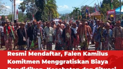 Resmi Mendaftar, Falen Kamilus Komitmen Menggratiskan Biaya Pendidikan, Kesehatan dan Situasi Duka Masyarakat TTU