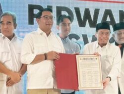 Sebanyak 12 Partai Politik Menandatangani Piagam Dukungan Ridwan Kamil-Suswono di Pilkada DKI Jakarta