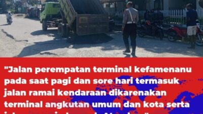 Polres TTU Peduli, Tambal Jalan Berlubang  dan Rawan Lakalantas di Pusat Kota Kefamenanu