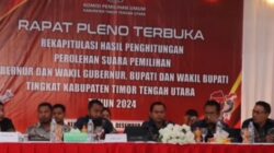 Foto: KPU TTU Selenggarakan Rapat Pleno Terbuka Rekapitulasi Hasil Penghitungan Perolehan Suara Pemilihan Gubernur dan Wakil Gubernur, Bupati dan Wakil Bupati Tahun 2024. (Jho Aban)