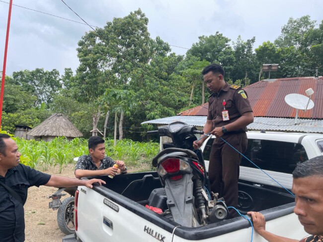 Foto: Motor yang disita oleh Kejari TTU. (Jho Aban)