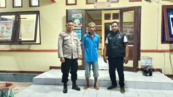 Foto:Aparat Kepolisian Sektor Biboki Anleu Berhasil Menangkap Pencurian Sapi Yeremias Mataus (tengah).