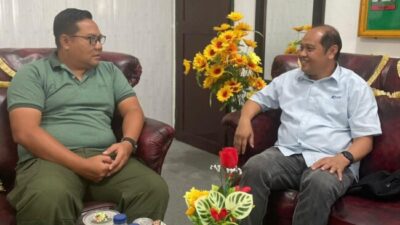 Foto:Dandim 1618/TTU, Letkol Arm Didit Prasetyo Purwanto, S.E, saat melakukan audensi bersama Kepala Perwakilan Bank Indonesia (BI) Provinsi NTT, Bapak Agus Sistyo Widjajati. (Jho Aban)